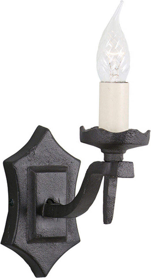 Elstead Lighting Rectory 1 Light Indoor Candle Wall Light Black, E14