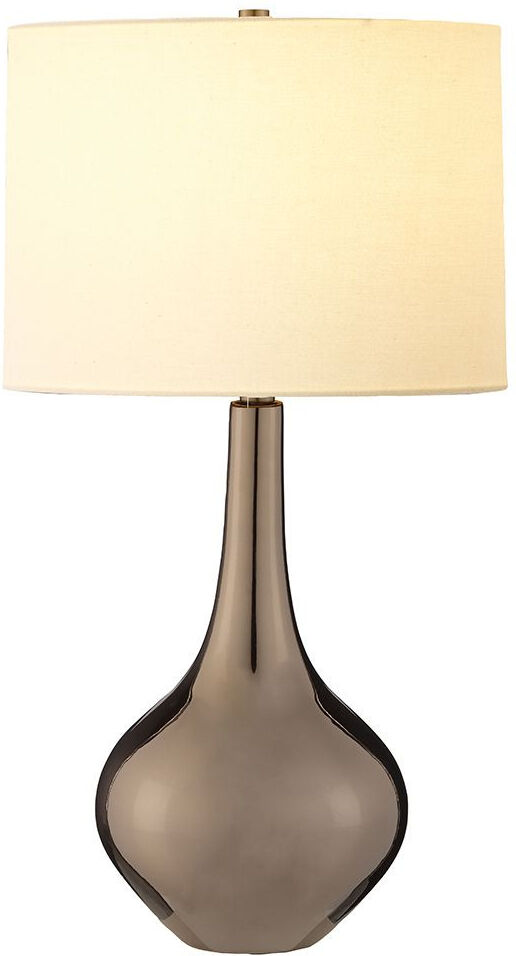 Elstead Lighting Job Table Lamp with Round Shade, Bronze Metallic, Cream Shade