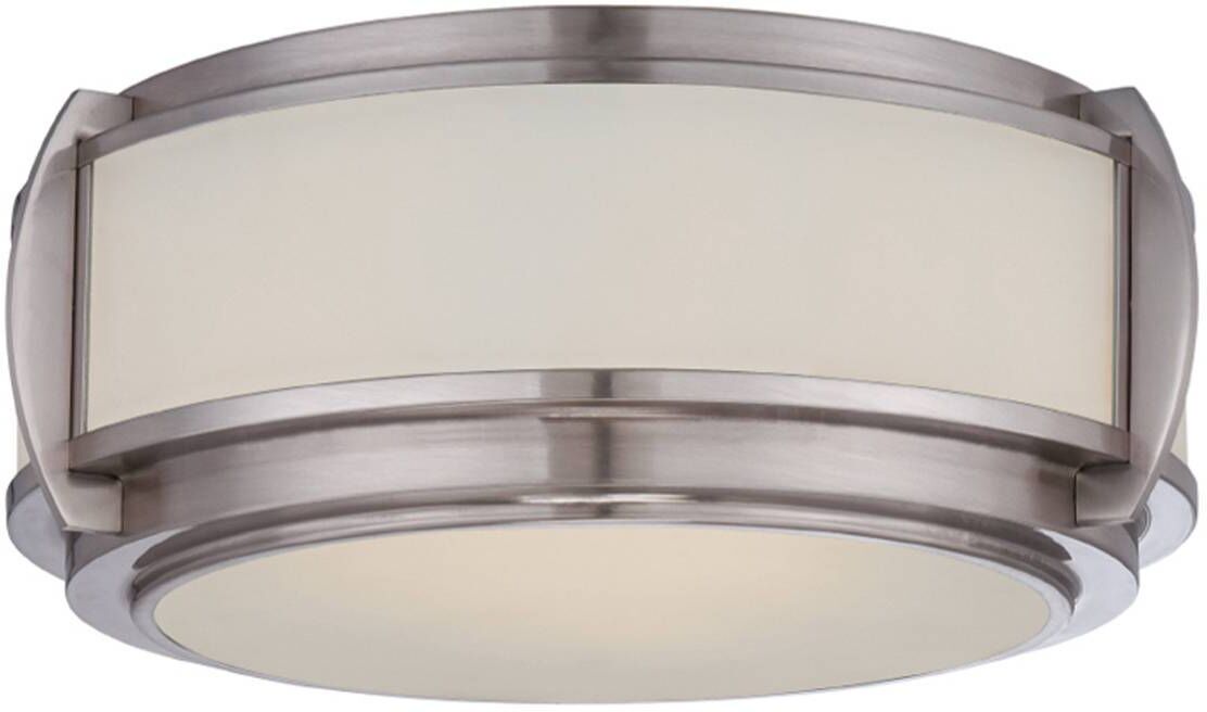 Elstead Lighting Wilkinson 3 Light Flush Ceiling Light Brushed Nickel, E27