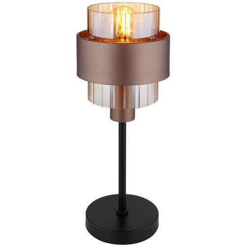 Globo Milley table lamp, height 47 cm, bronze-coloured, metal