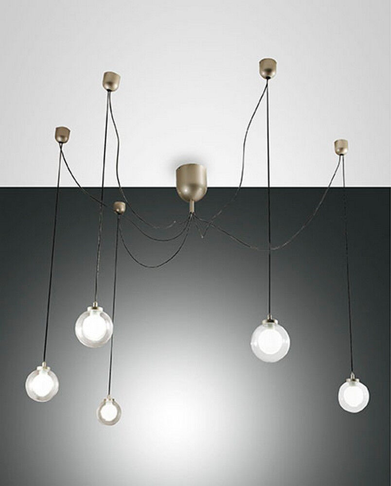 Fabas Luce Lighting Blog LED Cluster Pendant Ceiling Light Gold Matt Glass