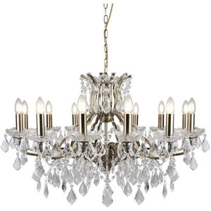 Searchlight Lighting Paris 12 Light Chandelier Antique Brass Finish, E14