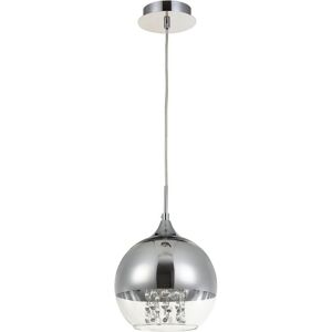 Maytoni Lighting Fermi Dome Ceiling Pendant Lamp Nickel & Crystal, 1 Light, E27 Maytoni Lighting Fermi Dome Ceiling Pendant Lamp Nickel & Crystal, 1 Light, E27