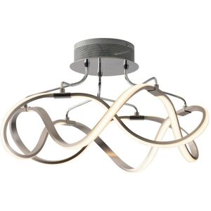 Fan Europe Lighting Flight Integrated LED Semi Flush Ceiling Light, Nickel, 4000K Fan Europe Lighting Flight Integrated LED Semi Flush Ceiling Light, Nickel, 4000K
