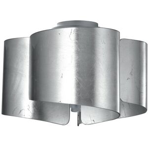 Fan Europe Lighting Imagine Curved Glass Semi Flush Ceiling Light, Silver Leaf, E27 Fan Europe Lighting Imagine Curved Glass Semi Flush Ceiling Light, Silver Leaf, E27