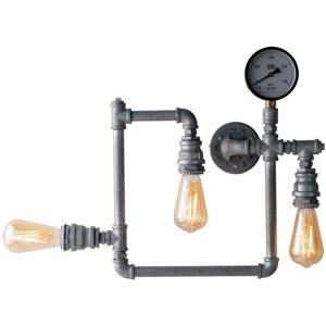 Fan Europe Lighting Amarcord Pipe Effect Mutli Arm Flush Ceiling Lamp, Zinc, E27 Fan Europe Lighting Amarcord Pipe Effect Mutli Arm Flush Ceiling Lamp, Zinc, E27