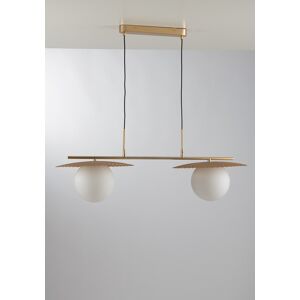 Fan Europe Lighting Chaplin Globe Bar Ceiling Pendant, Satin Gold, E27 Fan Europe Lighting Chaplin Globe Bar Ceiling Pendant, Satin Gold, E27