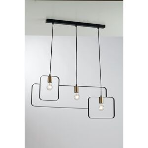 Fan Europe Lighting Smith Bar Ceiling Pendant, Brushed Gold, E27 Fan Europe Lighting Smith Bar Ceiling Pendant, Brushed Gold, E27