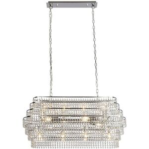 Searchlight Rene 12 Light Pendant - Crystal - Chrome Searchlight Rene 12 Light Pendant - Crystal - Chrome