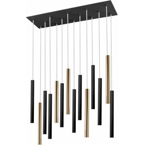 Schuller Lighting Varas Dimmable Pendant Light Cluster Drop, Glossy Gold, Matt Black, Remote Control Schuller Lighting Varas Dimmable Pendant Light Cluster Drop, Glossy Gold, Matt Black, Remote Control