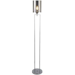 Searchlight Catalina - 1 Light Floor Lamp Chrome, Smokey with Smoked Glass Shade - Floor Lamp Searchlight Catalina - 1 Light Floor Lamp Chrome, Smokey with Smoked Glass Shade - Floor Lamp