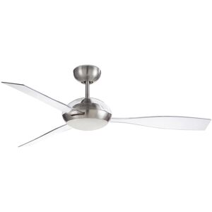 Leds C4 Lighting Sirocco 3 Blade 132cm Ceiling Fan with LED Light Satin Nickel, Tranparent Blades - Special Offer Leds C4 Lighting Sirocco 3 Blade 132cm Ceiling Fan with LED Light Satin Nickel, Tranparent Blades - Special Offer