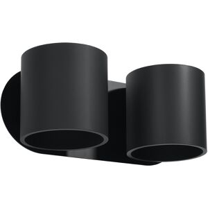 Sollux Lighting Sollux ORBIS SL.0660 Twin Round Up & Down Wall Lamp Black - Wall Lamp Sollux Lighting Sollux ORBIS SL.0660 Twin Round Up & Down Wall Lamp Black - Wall Lamp