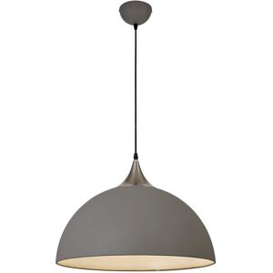 Luminosa Lighting Jay 50cm Large Pendant, 1 x E27, Sand Grey, Satin Nickel Luminosa Lighting Jay 50cm Large Pendant, 1 x E27, Sand Grey, Satin Nickel