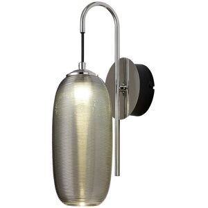 Luminosa Lighting Jamestown Switched Wall Lamp, 1 x 6W LED, 4000K, 720lm, Polished Chrome, Black With Smoke Glass, 3yrs Warranty Luminosa Lighting Jamestown Switched Wall Lamp, 1 x 6W LED, 4000K, 720lm, Polished Chrome, Black With Smoke Glass, 3yrs Warranty