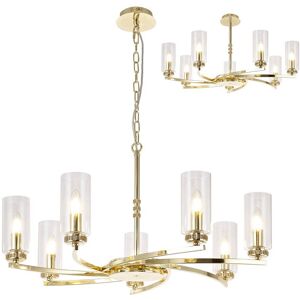 Luminosa Lighting Seward Pendant, Semi Ceiling, 7 x E14, Polished Gold Luminosa Lighting Seward Pendant, Semi Ceiling, 7 x E14, Polished Gold