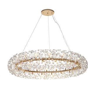 Luminosa Lighting Salisbury Pendant 36 Light G9 French Gold, Crystal, Item Weight:19.4kg Luminosa Lighting Salisbury Pendant 36 Light G9 French Gold, Crystal, Item Weight:19.4kg