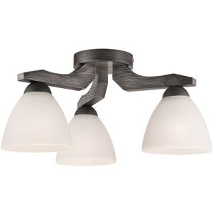 Lamkur Adriano Multi Arm Semi Flush Ceiling Light - Glass Shades - Graphite - Ceiling Light Lamkur Adriano Multi Arm Semi Flush Ceiling Light - Glass Shades - Graphite - Ceiling Light