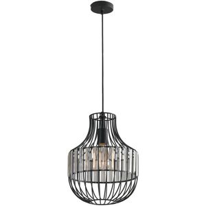 Fan Europe Lighting OPIUM Wire Frame Pendant Ceiling Light Black 30x36.4cm Fan Europe Lighting OPIUM Wire Frame Pendant Ceiling Light Black 30x36.4cm