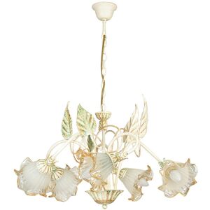 Fan Europe Lighting PRIMAVERA 5 Light Multi Arm Pendant Ceiling Light Ivory 62x40cm Fan Europe Lighting PRIMAVERA 5 Light Multi Arm Pendant Ceiling Light Ivory 62x40cm