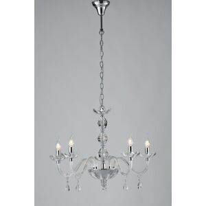 Fan Europe Lighting RIFLESSO 5 Light Chandeliers Chrome, Crystal 70x53cm Fan Europe Lighting RIFLESSO 5 Light Chandeliers Chrome, Crystal 70x53cm