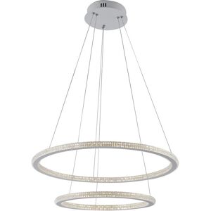 Fan Europe Lighting BRYANT LED 2 Ring Pendant Ceiling Light White 3555lm 3000K 60x2+40x2cm Fan Europe Lighting BRYANT LED 2 Ring Pendant Ceiling Light White 3555lm 3000K 60x2+40x2cm