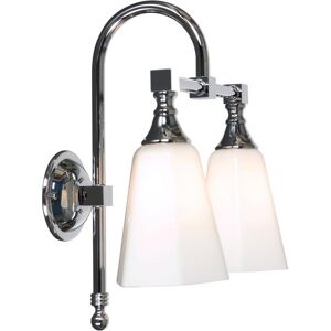 Linea Verdace Lighting Classic 2 Light Bathroom Wall Light Chrome IP44 Linea Verdace Lighting Classic 2 Light Bathroom Wall Light Chrome IP44