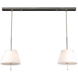 Linea Verdace Lighting Brezil 2 Light Straight Bar Pendant Ceiling Light Satin Nickel Linea Verdace Lighting Brezil 2 Light Straight Bar Pendant Ceiling Light Satin Nickel