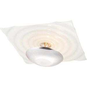 Linea Verdace Lighting Onda Patterned Glass Flush Ceiling Light White Linea Verdace Lighting Onda Patterned Glass Flush Ceiling Light White