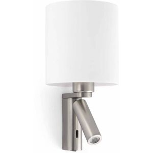 Faro Rob Indoor Wall Light - Satin Nickel E27 LED & Incandescent Faro Rob Indoor Wall Light - Satin Nickel E27 LED & Incandescent