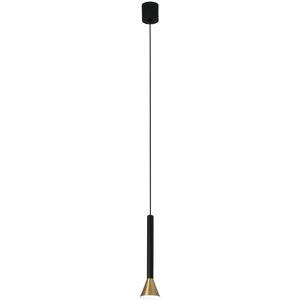 Faro Danka LED Ceiling Pendant Light - Black/Satin Gold - Lighting Faro Danka LED Ceiling Pendant Light - Black/Satin Gold - Lighting