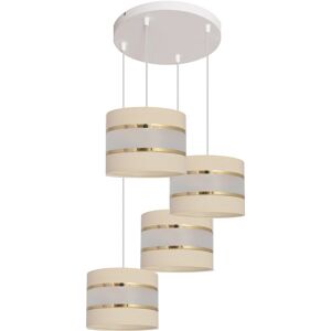 Helam Lighting Helen Cluster Pendant Ceiling Light - Ecru, Gold, White - 35cm - Ceiling Light Helam Lighting Helen Cluster Pendant Ceiling Light - Ecru, Gold, White - 35cm - Ceiling Light