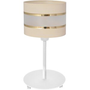 Helam Helen Table Lamp - Round Shade Ecru Gold White - Table Lamp Helam Helen Table Lamp - Round Shade Ecru Gold White - Table Lamp
