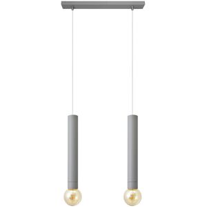 Helam Tuba Grey 40cm 2-Light Ceiling Pendant Helam Tuba Grey 40cm 2-Light Ceiling Pendant