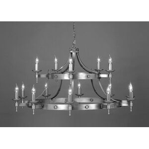 Impex Lighting Saxon 15 Light Aged Two-Tier Ceiling Impex Lighting Saxon 15 Light Aged Two-Tier Ceiling