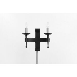 Impex Lighting Refectory 2 Light Matt Black Twin Wall Light Impex Lighting Refectory 2 Light Matt Black Twin Wall Light
