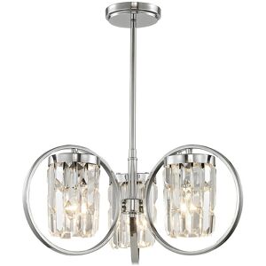 Impex Lighting Talin 3 Light Semi-Flush Chrome Ceiling Fitting Impex Lighting Talin 3 Light Semi-Flush Chrome Ceiling Fitting