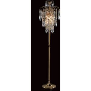 Impex Lighting Shower 3 Light Gold Floor Lamp With Heritage Prism Crystals Impex Lighting Shower 3 Light Gold Floor Lamp With Heritage Prism Crystals