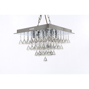 Impex Lighting Parma 6 Light Square Flush Chrome Ceiling Fitting Impex Lighting Parma 6 Light Square Flush Chrome Ceiling Fitting