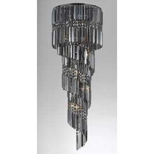 Impex Lighting Toronto 14 Light Gun Metal Smoked Crystal Flush Fitting Impex Lighting Toronto 14 Light Gun Metal Smoked Crystal Flush Fitting