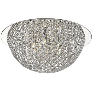Impex Lighting Millie 5 Light Chrome Flush Ceiling Fitting Impex Lighting Millie 5 Light Chrome Flush Ceiling Fitting