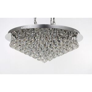 Impex Lighting Parma 12 Light Chrome Flush Ceiling Fitting Impex Lighting Parma 12 Light Chrome Flush Ceiling Fitting