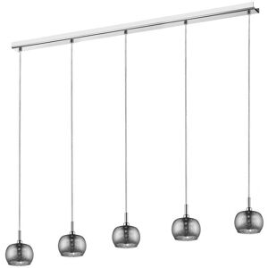 Impex Lighting Deni 5 Light Chrome Bar Pendant Ceiling Light Impex Lighting Deni 5 Light Chrome Bar Pendant Ceiling Light