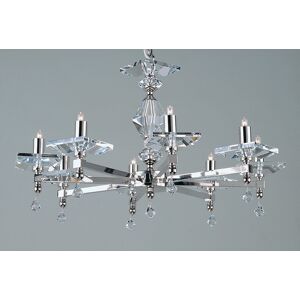 Impex Lighting Capri Optic Glass Pans Nickel 8 Arm Chandelier Impex Lighting Capri Optic Glass Pans Nickel 8 Arm Chandelier