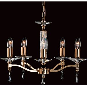 Impex Lighting Toulon Optic Glass/strass Gold 5 Arm Chandelier Impex Lighting Toulon Optic Glass/strass Gold 5 Arm Chandelier
