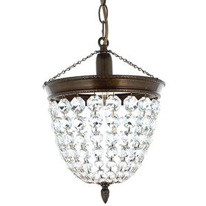 Impex Baguette Crystal Antique Brass Pendant Ceiling Light - Pendant Lighting Impex Baguette Crystal Antique Brass Pendant Ceiling Light - Pendant Lighting