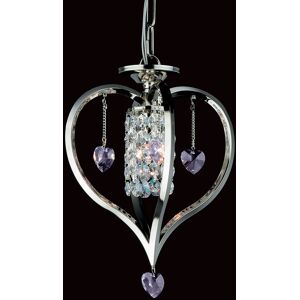 Impex Lighting Valentine Crystal Nickel Pendant Ceiling Light Impex Lighting Valentine Crystal Nickel Pendant Ceiling Light