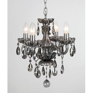 Impex Lighting Rodeo Smoke Crystal 4 Arm Chandelier Impex Lighting Rodeo Smoke Crystal 4 Arm Chandelier