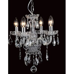 Impex Lighting Rodeo Clear Crystal 4 Arm Chandelier Impex Lighting Rodeo Clear Crystal 4 Arm Chandelier