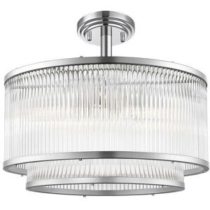 Impex Lighting Antigua 5 Light Semi Flush Ceiling Light Chrome Crystal Impex Lighting Antigua 5 Light Semi Flush Ceiling Light Chrome Crystal